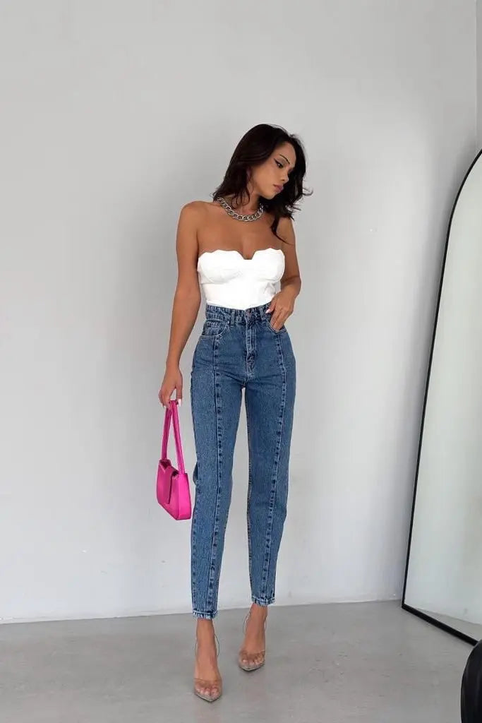 Blugi dama mom fit -Kyra Balcanik Fashion Boutique