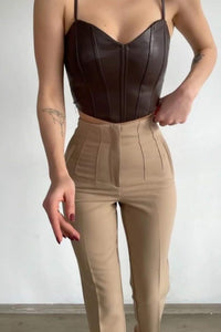 Pantaloni dama Chameli - Bej Balcanik Fashion Boutique