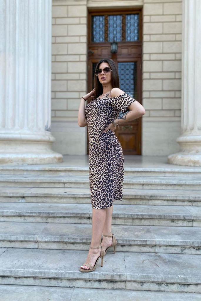 Rochie dama Iolanthe - Animal Print Balcanik Fashion Boutique