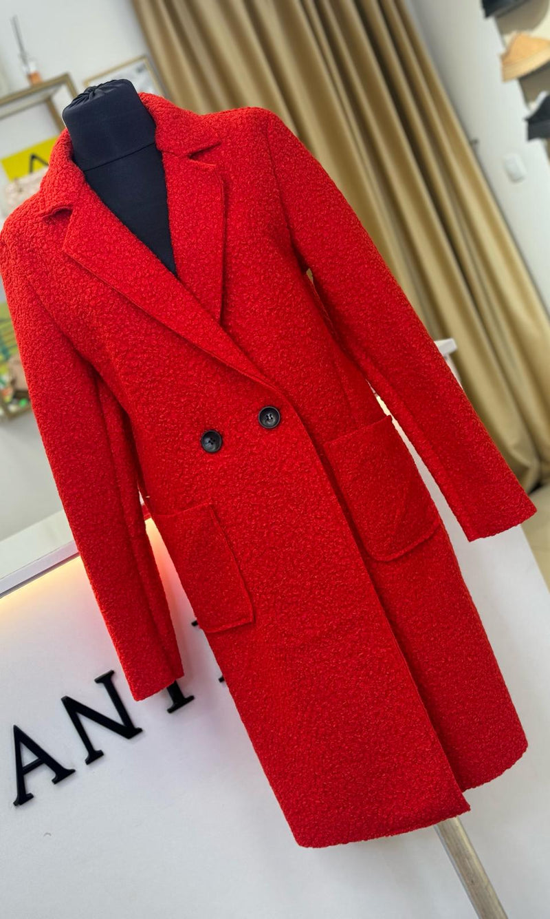 Palton dama Clare-Rosu