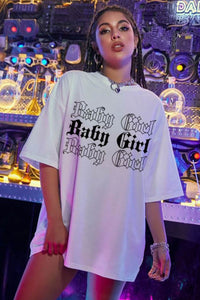 Tricou dama - Baby Girl - Alb Balcanik Fashion Boutique