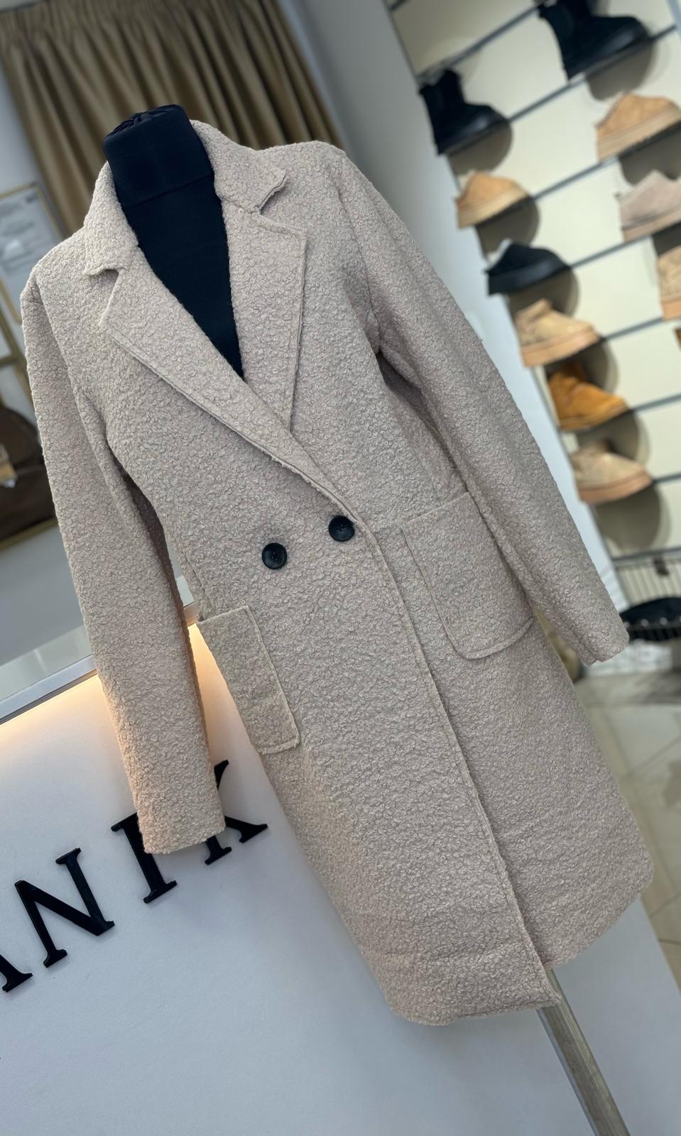 Palton dama Clare-Bej