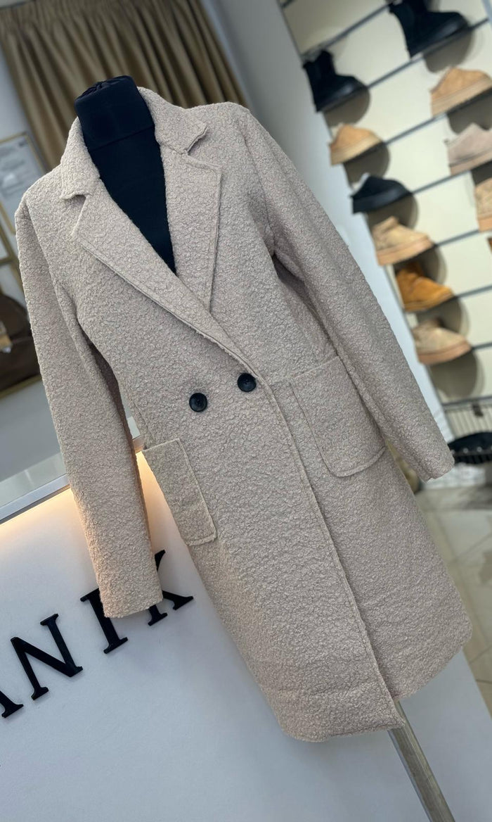 Palton dama Clare-Bej