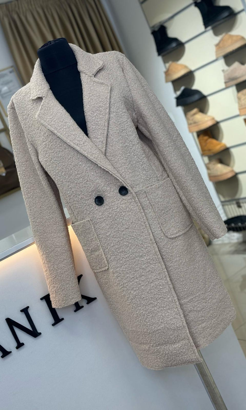 Palton dama Clare-Bej