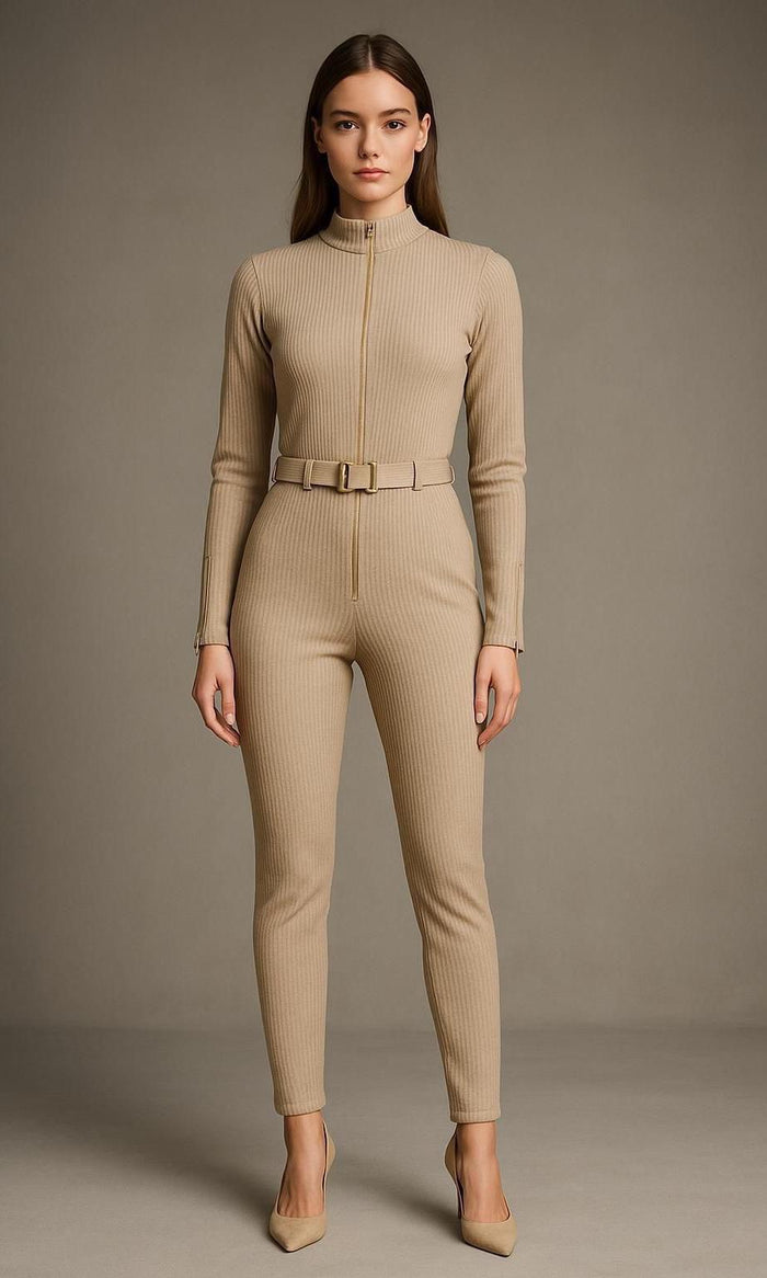 Salopeta elastica dama -Amelia-Bej