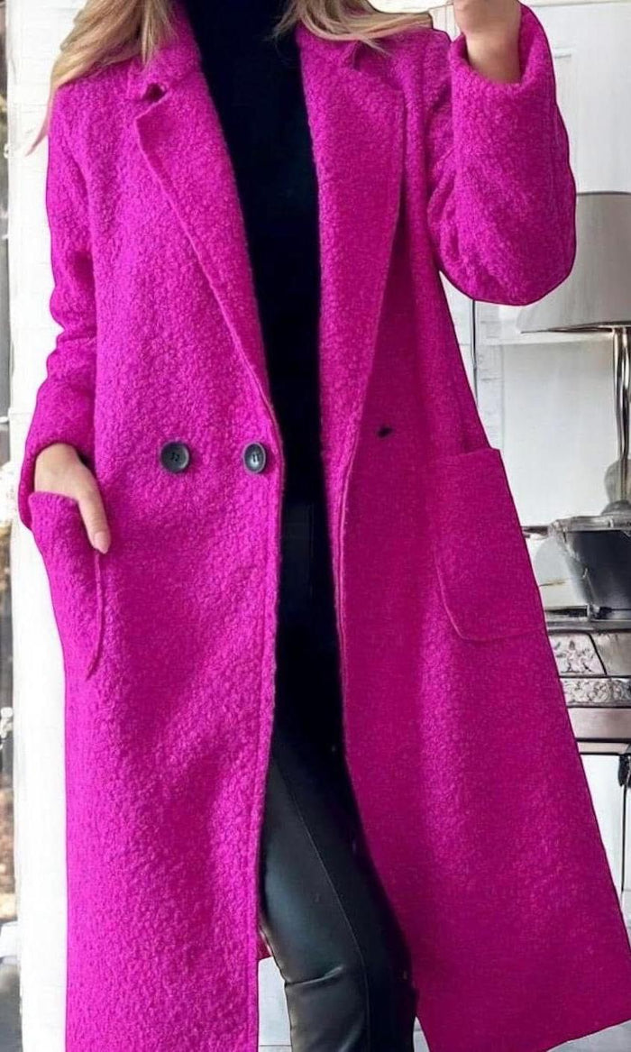 Palton dama Clare-Fucsia Intens