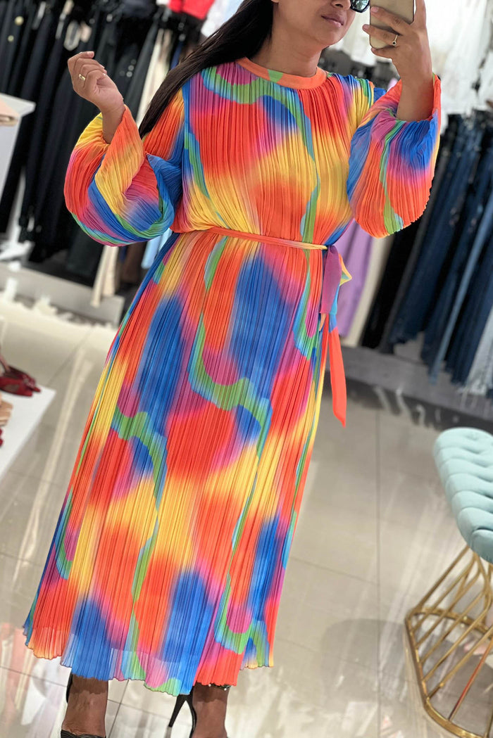 Rochie eleganta dama - Yke - Multicolora Balcanik Fashion Boutique