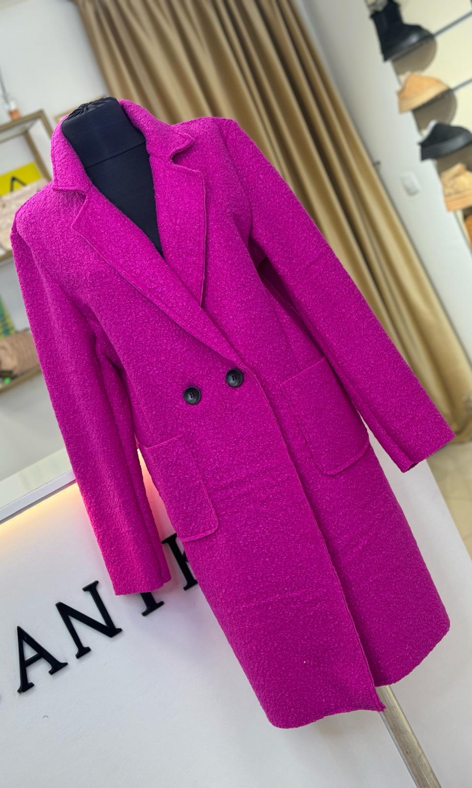 Palton dama Clare-Fucsia Intens