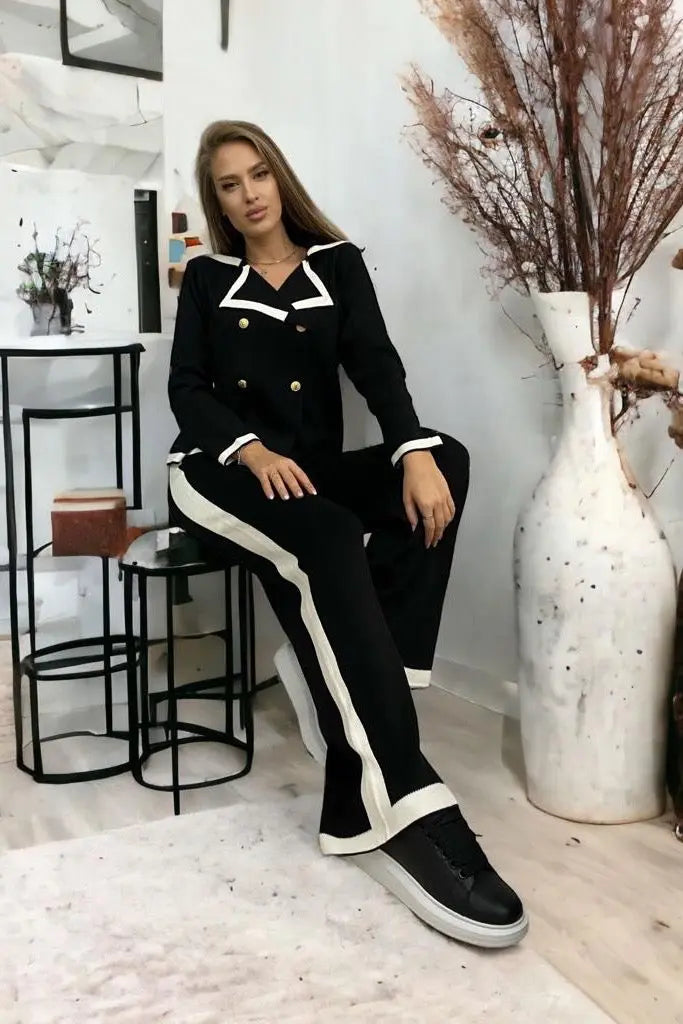 Compleu dama Cataleya- Negru Balcanik Fashion Boutique