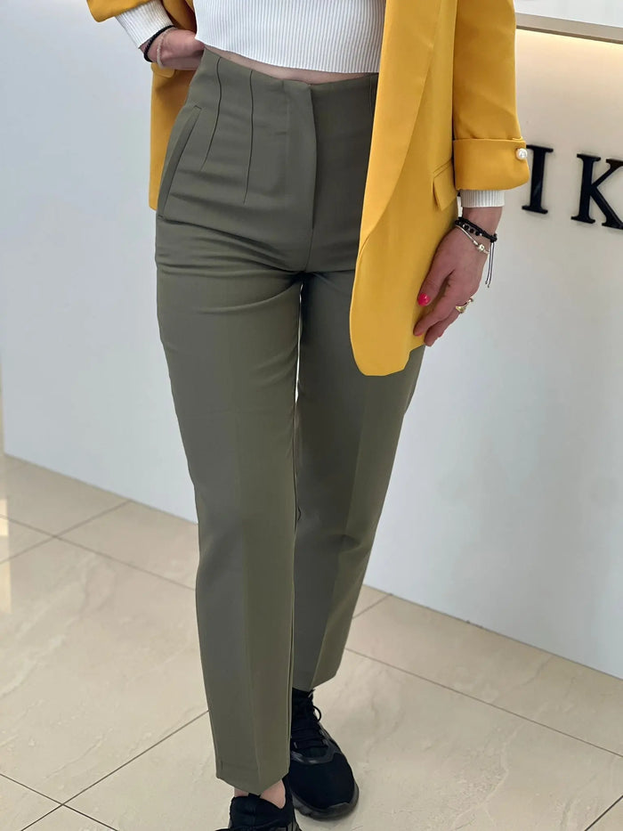 Pantaloni dama Chameli - Maron Sepie Balcanik Fashion Boutique