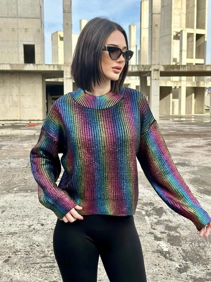 Pulover dama Olivia - Multicolor Balcanik Fashion Boutique