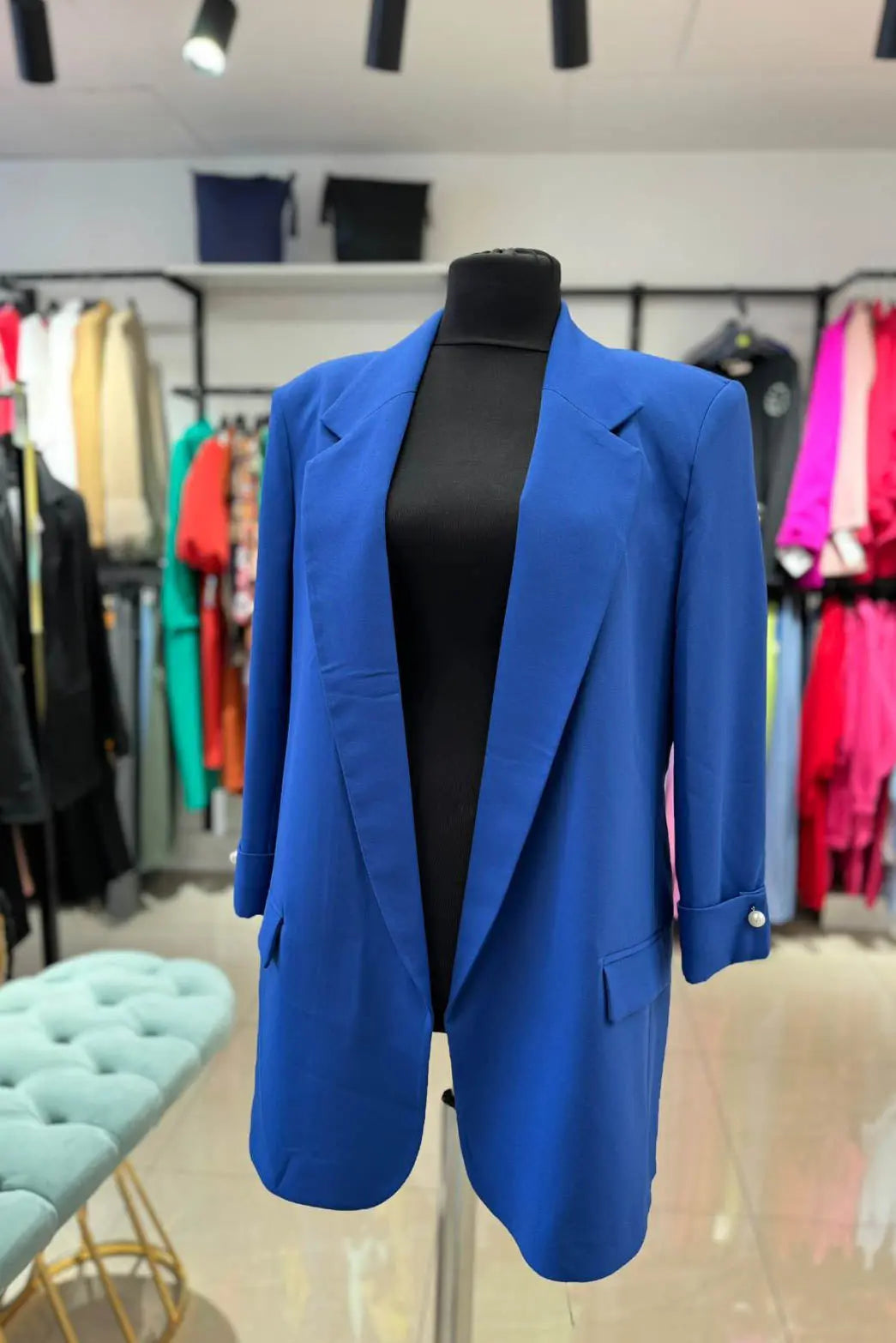 Sacou dama Amber 04- Albastru Balcanik Fashion Boutique