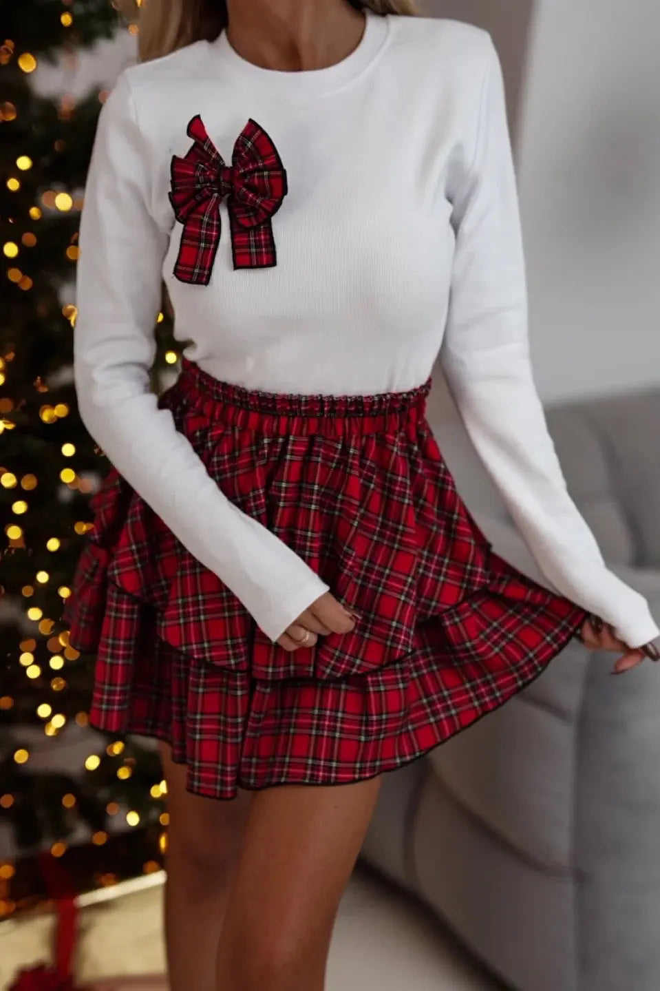 Set Christmas dama - 2 piese - Rosu Balcanik Fashion Boutique