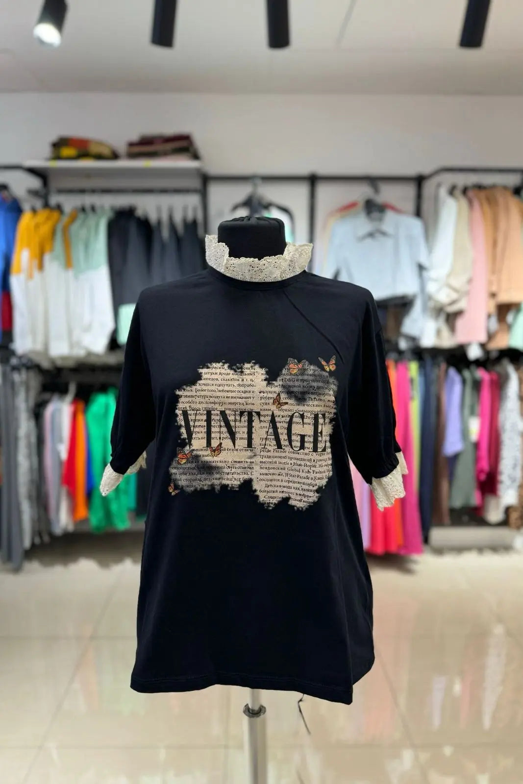 Tricou dama - Kisa - Negru Balcanik Fashion Boutique