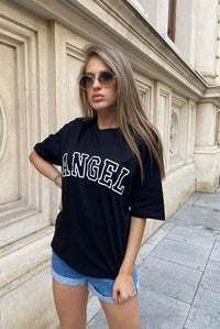 Tricou dama - Angel - Negru Balcanik Fashion Boutique