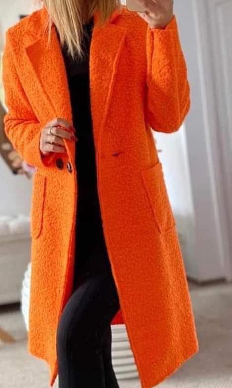 Palton dama Clare-Portocaliu