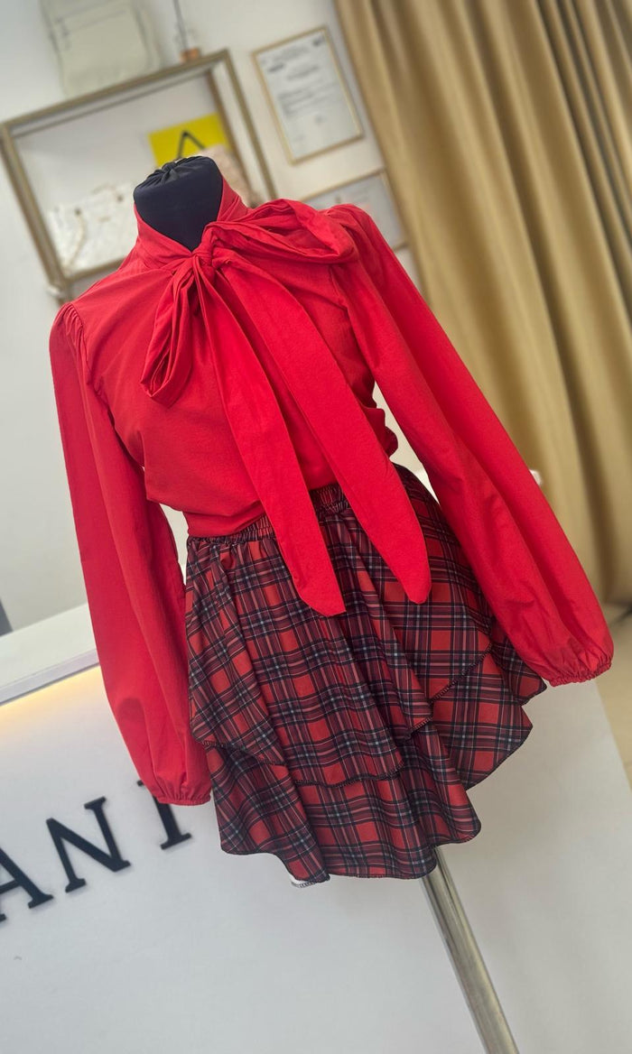 Set Christmas dama - 2 piese - Rosu 01