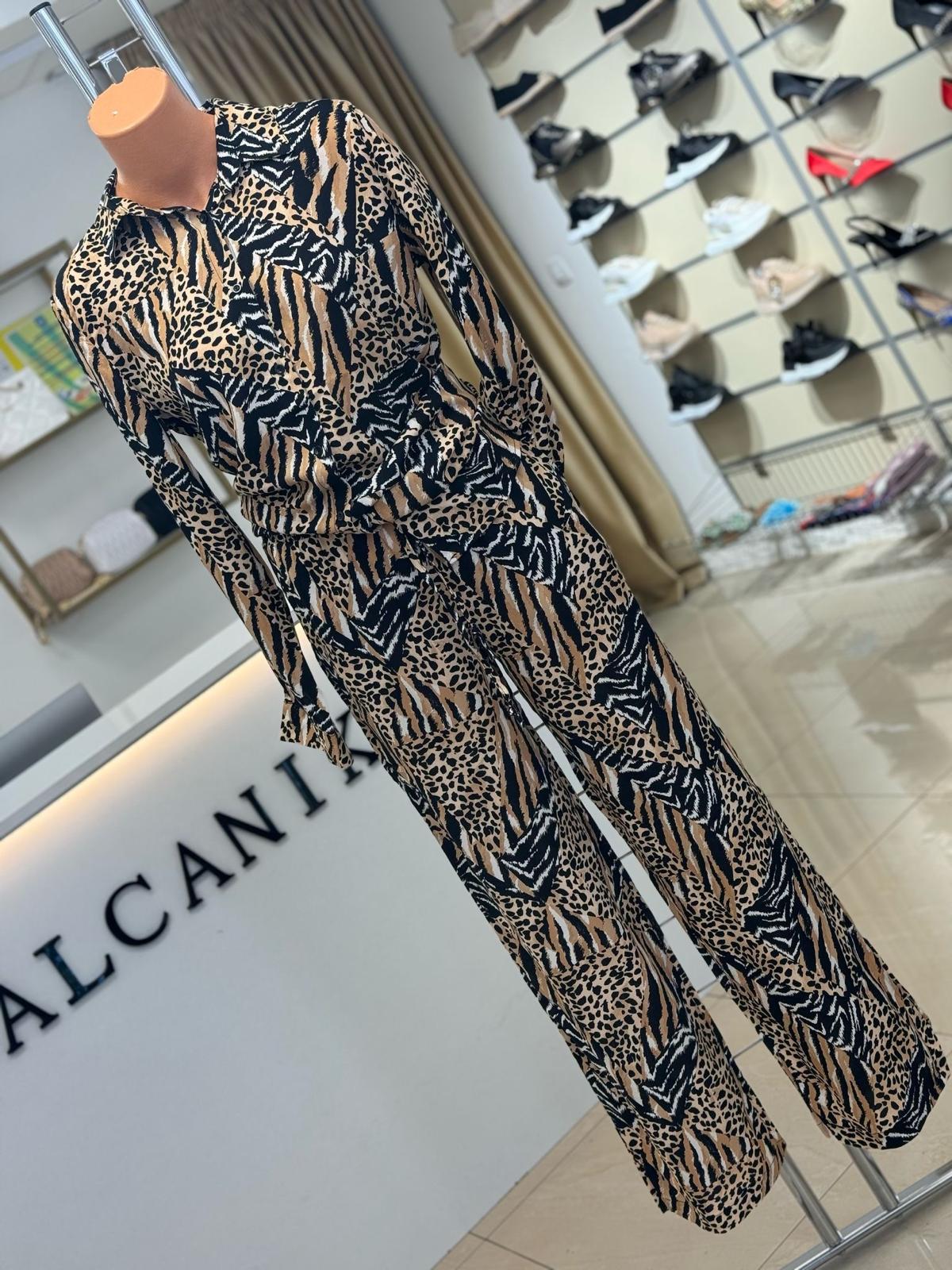 Compleu dama animal print Meadow - Negru-Maro