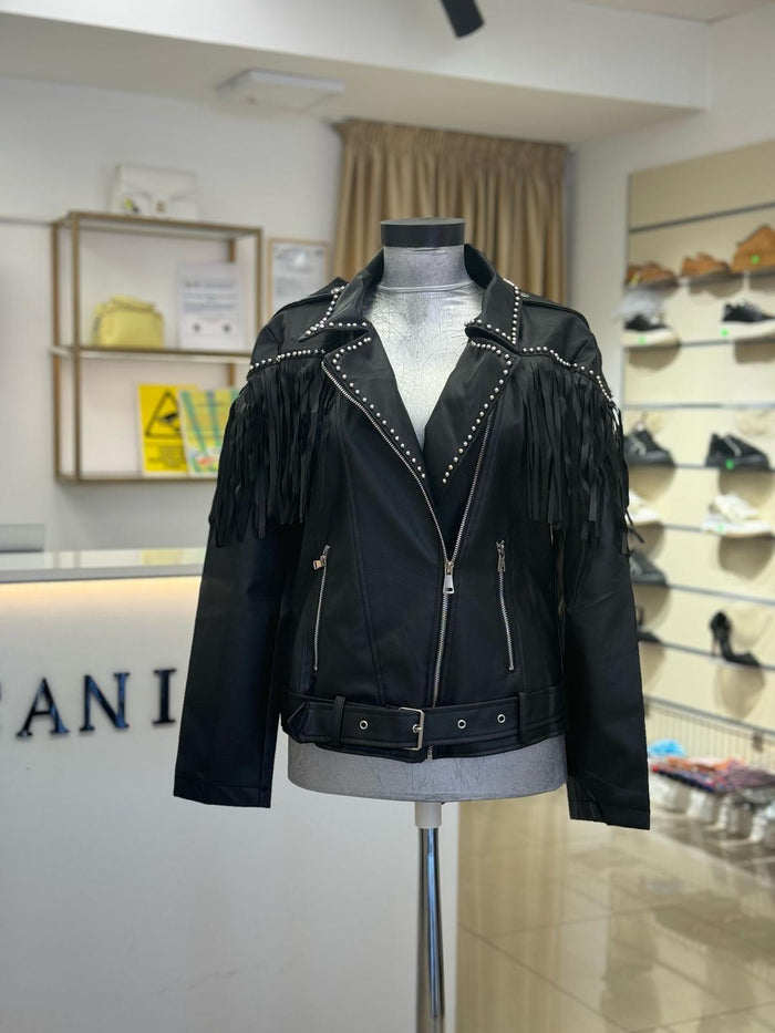 Geaca dama Piele Ecologica Halsey - Negru