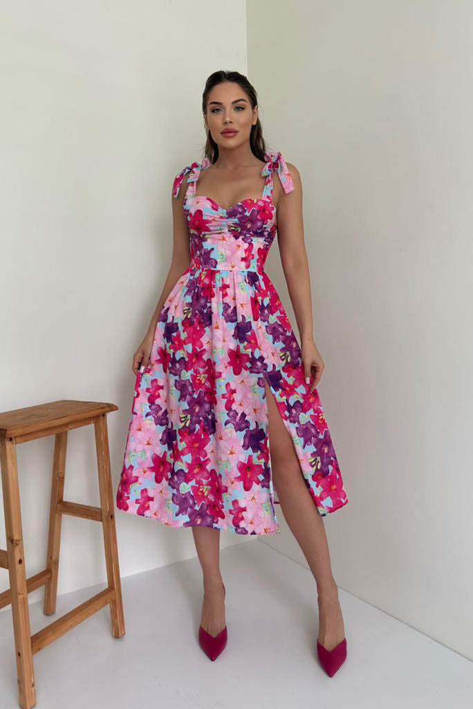 Rochie cu imprimeu floral dama - Alene Balcanik Fashion Boutique