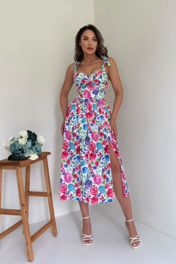 Rochie cu imprimeu floral dama - Bindy Balcanik Fashion Boutique