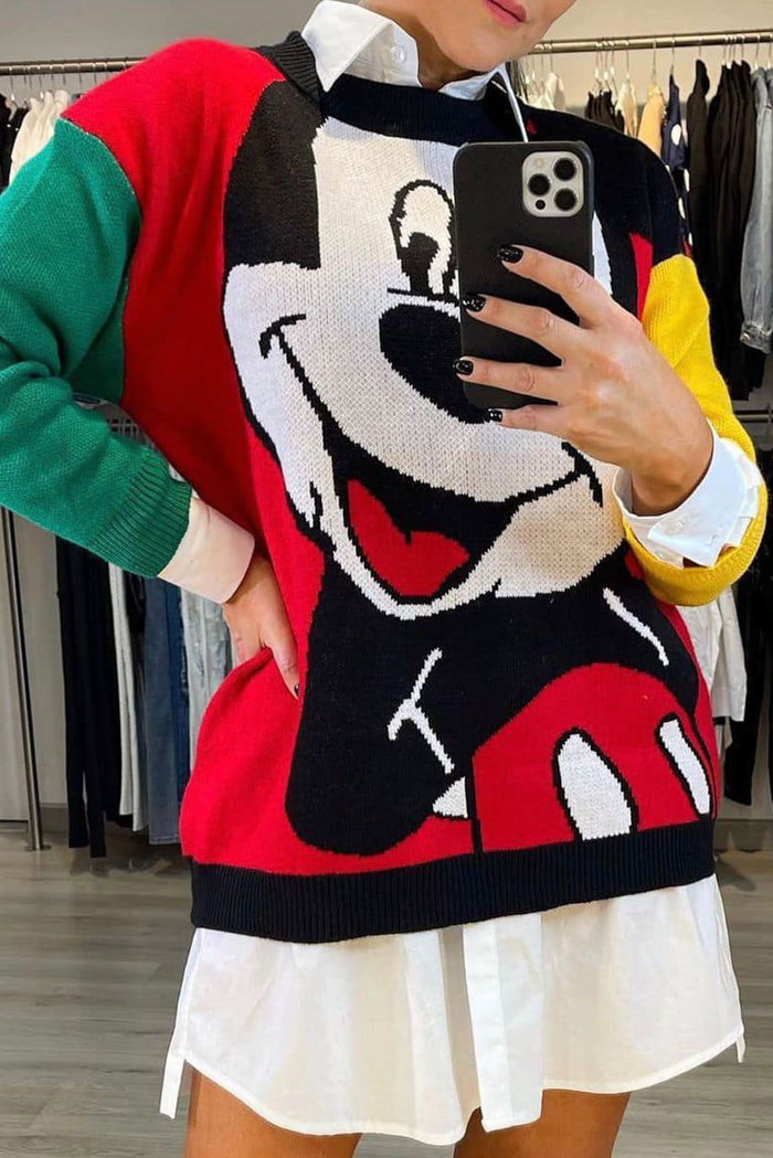 Pulover dama Mickey - Multicolor Balcanik Fashion Boutique
