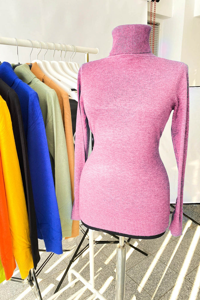 Maleta din tricot fin dama Fortuna - Roz Pal Balcanik Fashion Boutique
