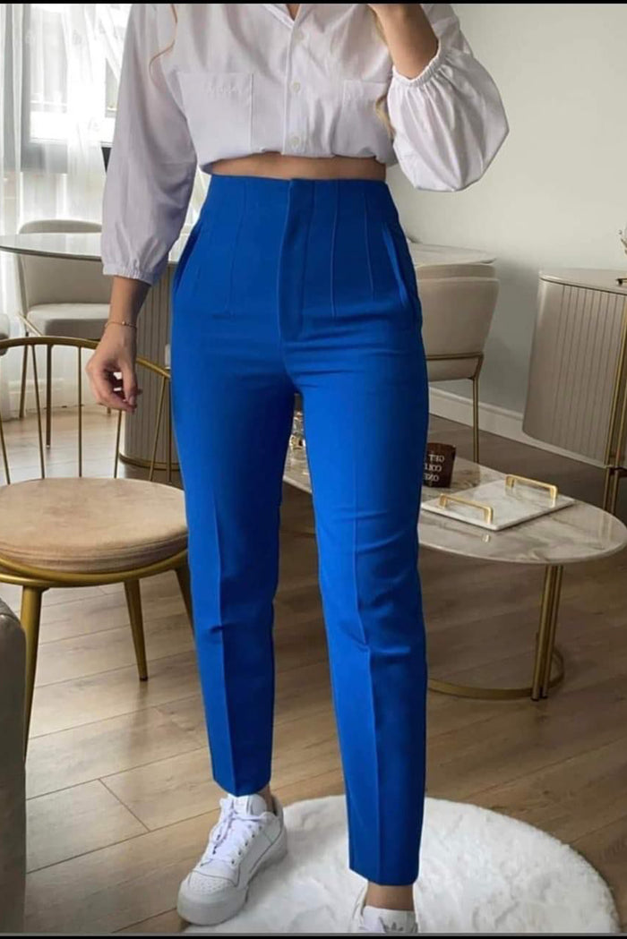 Pantaloni dama Chameli - Albastru Balcanik Fashion Boutique