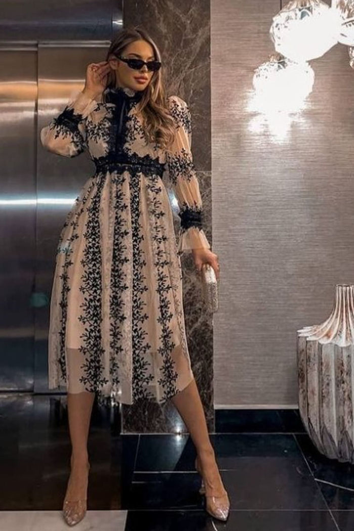 Rochie eleganta dama - Madelyn - Bej Balcanik Fashion Boutique
