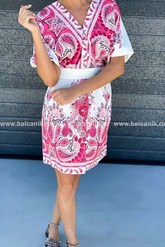 Rochie dama Chantelle - Alb si roz Balcanik Fashion Boutique
