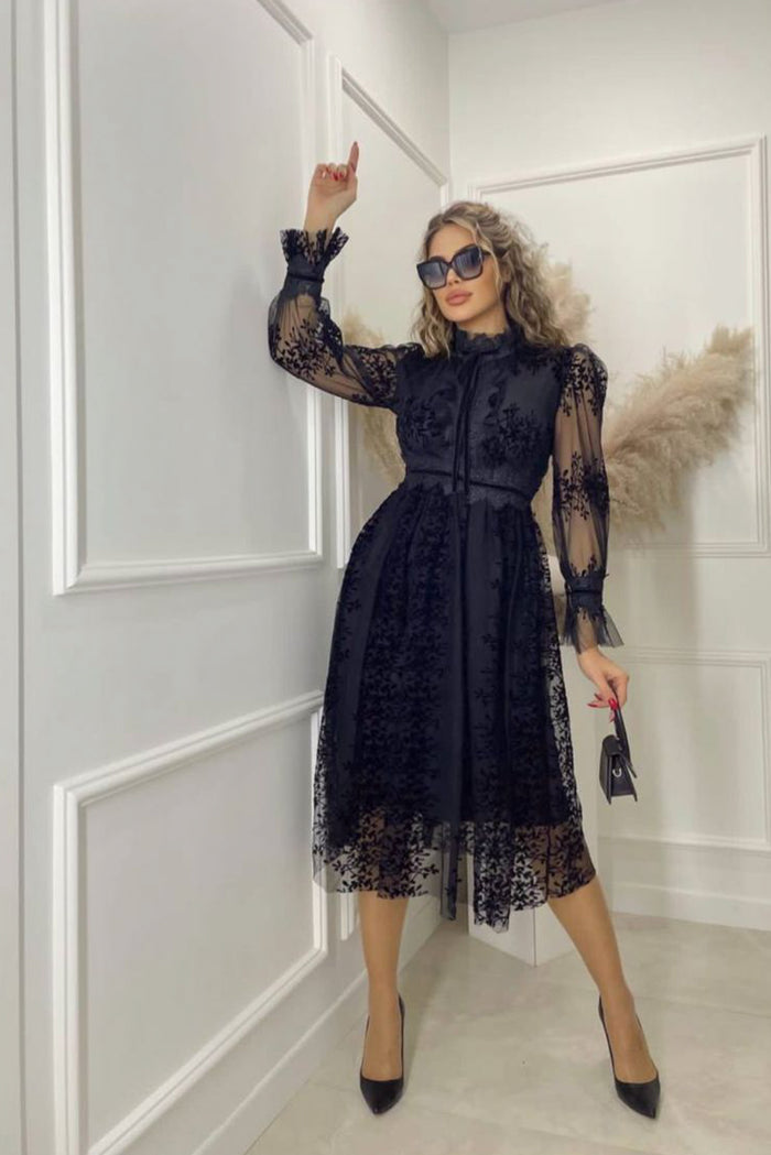 Rochie eleganta dama - Madelyn - Neagra Balcanik Fashion Boutique