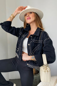 Jacheta dama din denim - Doppy - Neagra Balcanik Fashion Boutique