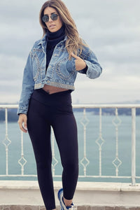 Jacheta dama din denim - Doppy - Albastra Balcanik Fashion Boutique