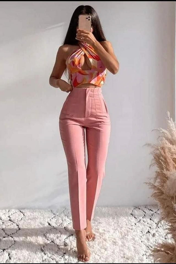 Pantaloni dama Chameli - Roz Balcanik Fashion Boutique