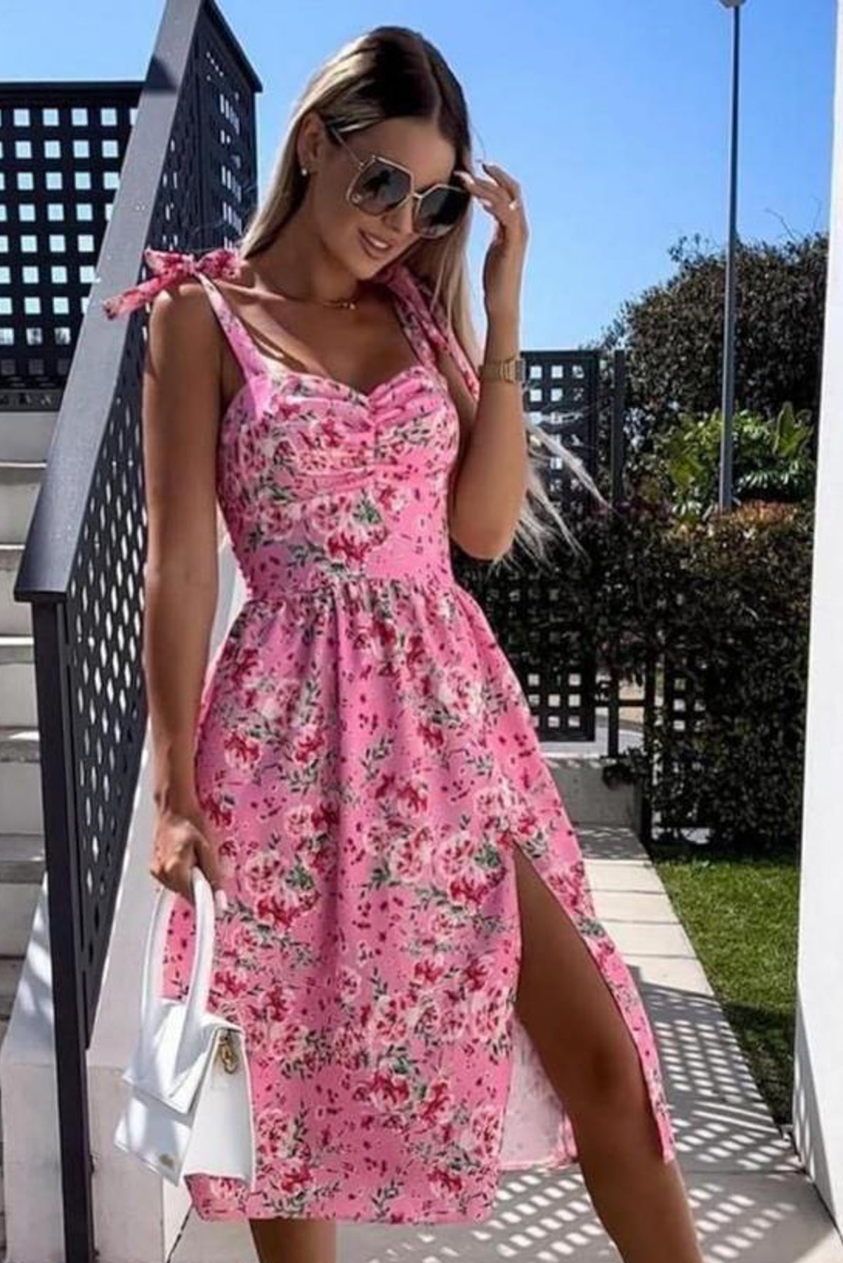 Rochie cu imprimeu floral dama - Melany Balcanik Fashion Boutique