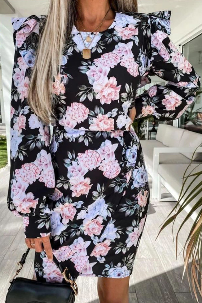 Rochie cu imprimeu floral dama - Erin Balcanik Fashion Boutique