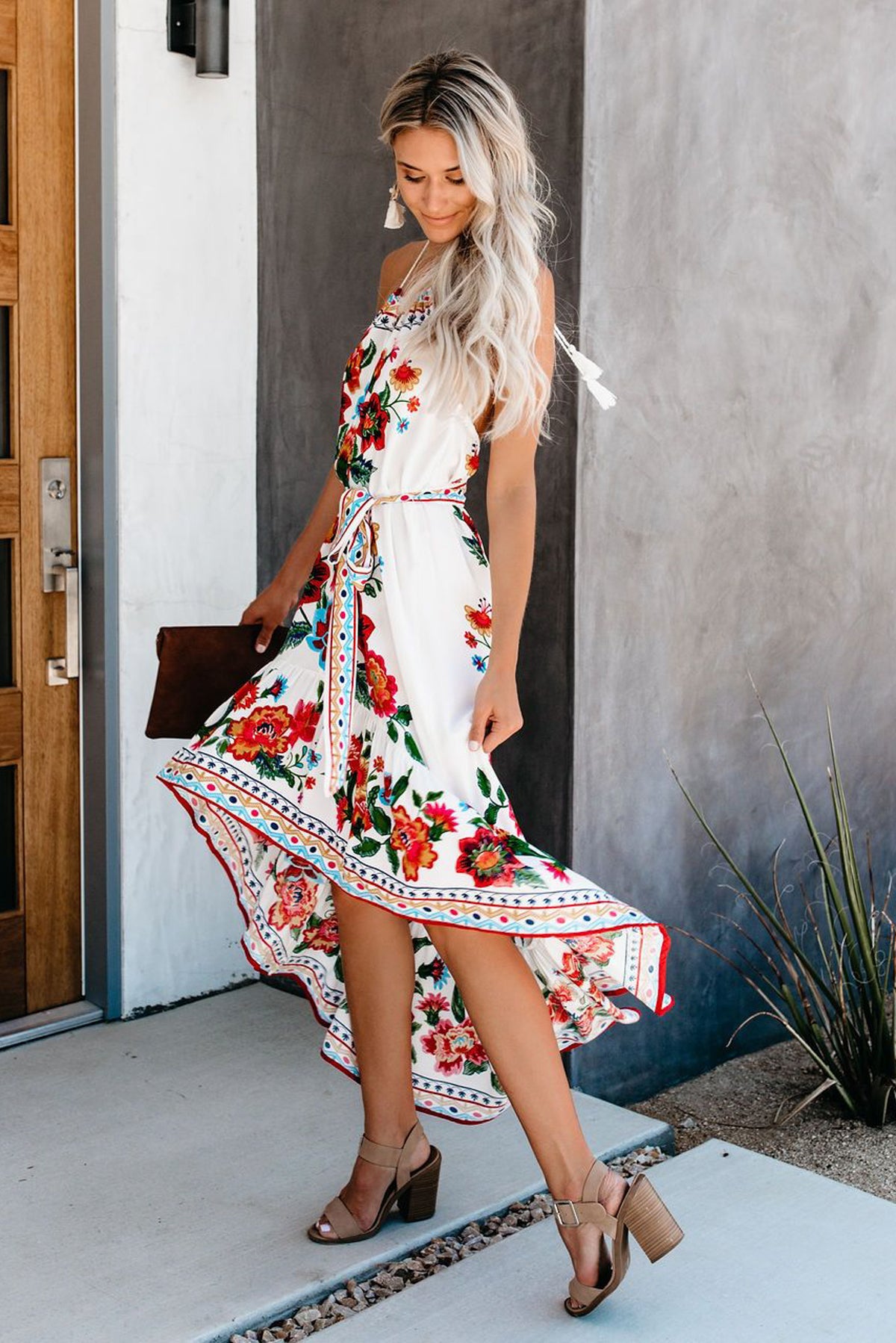 Rochie cu impriumeu floral dama - Odessa Balcanik Fashion Boutique