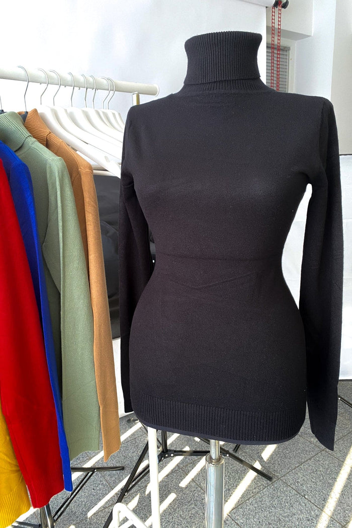 Maleta din tricot fin dama Fortuna - Neagra Balcanik Fashion Boutique